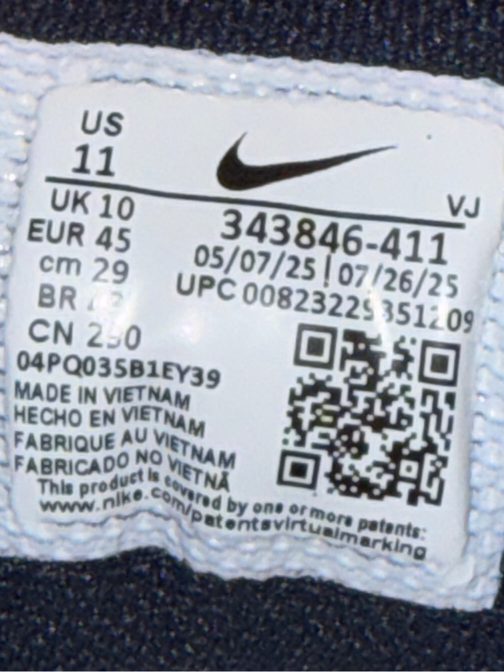 Nike Men's 11 Navy & Grey Air Max Torch 4 Running Sneaker BNIB Style: 343846-411 - Picture 9 of 12